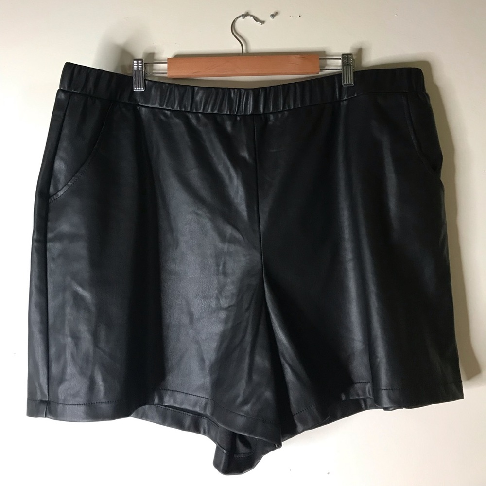 Faux Leather Shorts